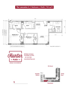 The Lancaster.2 | 2 Bedroom | 2 Bath | 744 sq ft*